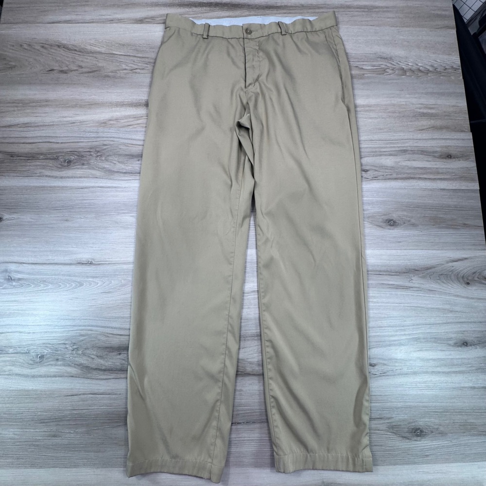 Vintage Nike Golf Dri-FIT Khaki‎ Stretch Chinos Pants Swoosh Pocket Men's 34x32